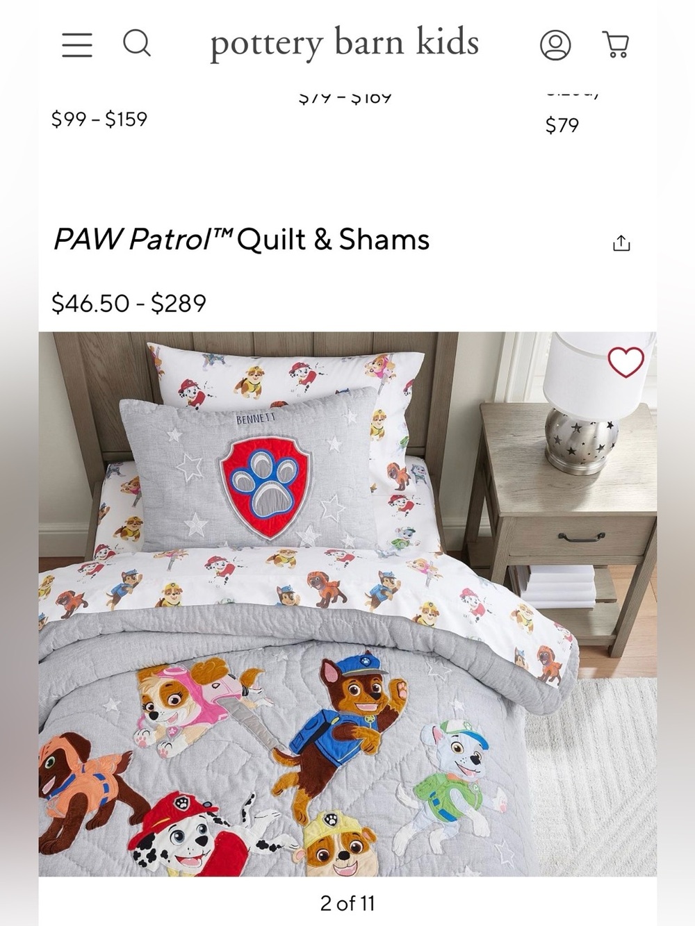 Paw Patrol bedding